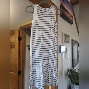 Old Navy Tank Dress Navy Blue Stripe Small